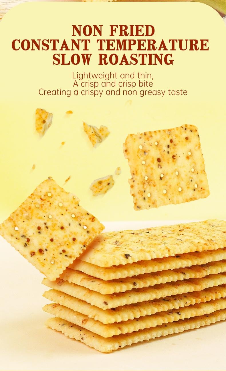 怪力食廠 【山姆同款】 黑松露火腿蘇打餅乾藜麥奇亞籽味梳打餅乾220g