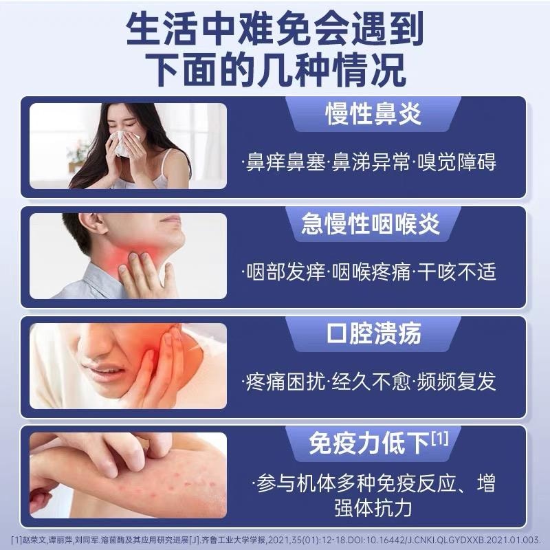 【中國直效郵件】 有時力 溶菌酶腸溶片 50mg*20片/盒