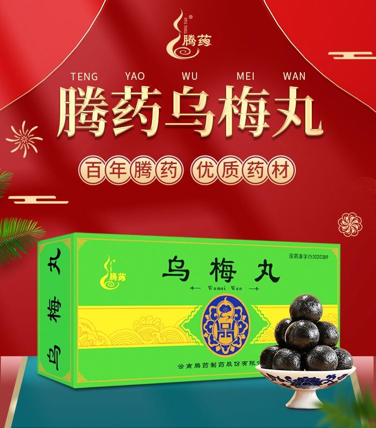  腾药 乌梅丸 适用于 蛔厥 久痢 厥阴头痛 3g*10丸/盒