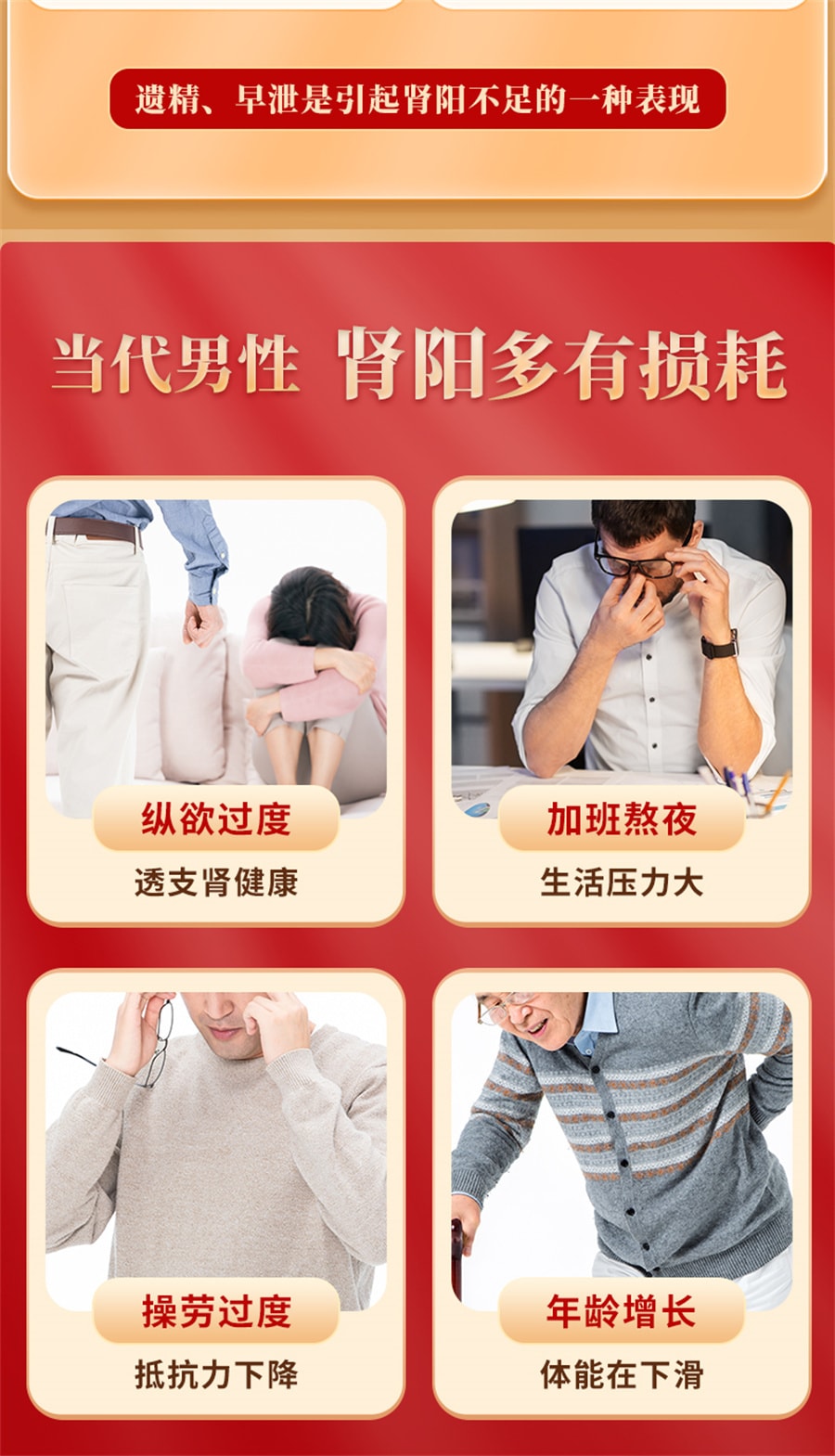 【中国直邮】向前 锁阳固精丸早泄治疗男用持久男人补肾固精强肾阳虚仲景固金丸胶囊 9g*10丸/盒