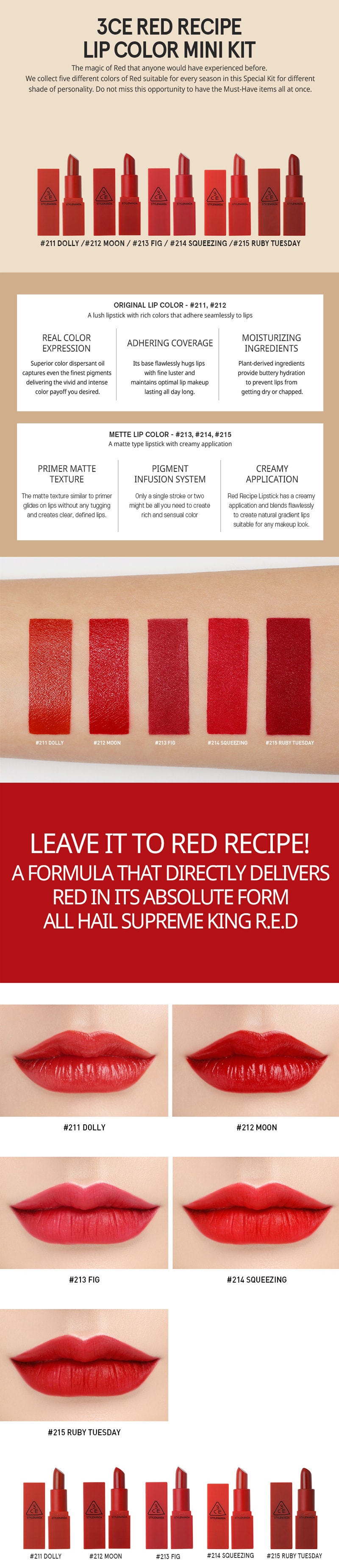 Red Recipe Lip Color Mini Kit