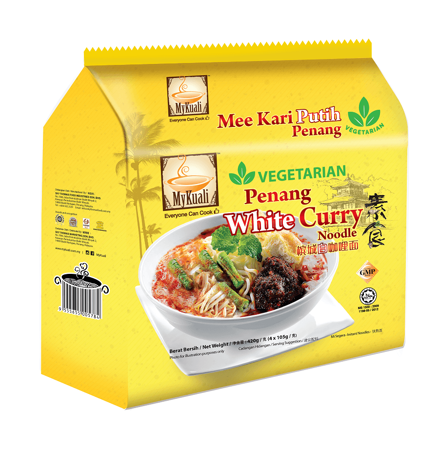 Penang Mykuali White Curry Noodle Vegetarian 4pcs