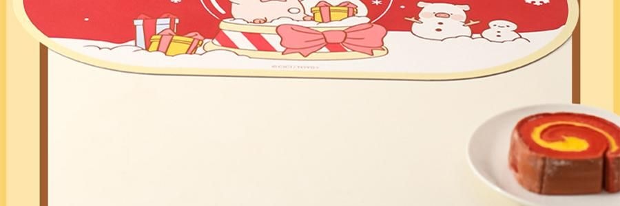 川島屋 LULU豬聖誕餐墊 隔熱墊餐桌防燙耐高溫碗盤墊西餐墊 水晶球款 27cm