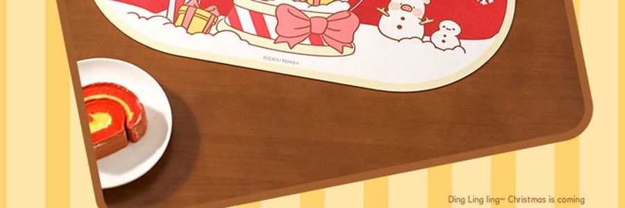 川島屋 LULU豬聖誕餐墊 隔熱墊餐桌防燙耐高溫碗盤墊西餐墊 水晶球款 27cm
