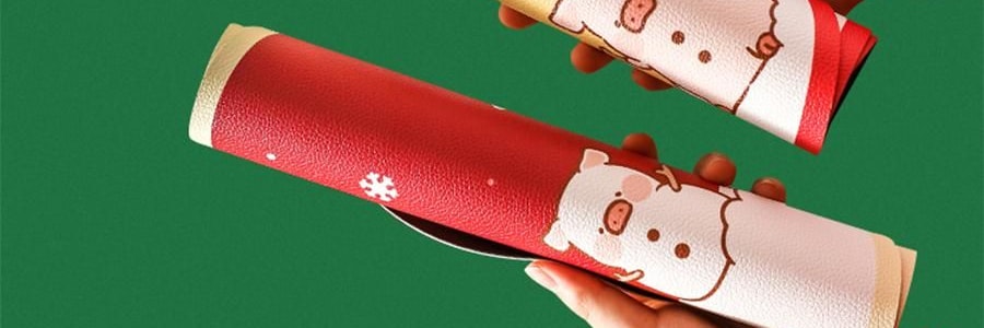 川島屋 LULU豬聖誕餐墊 隔熱墊餐桌防燙耐高溫碗盤墊西餐墊 水晶球款 27cm