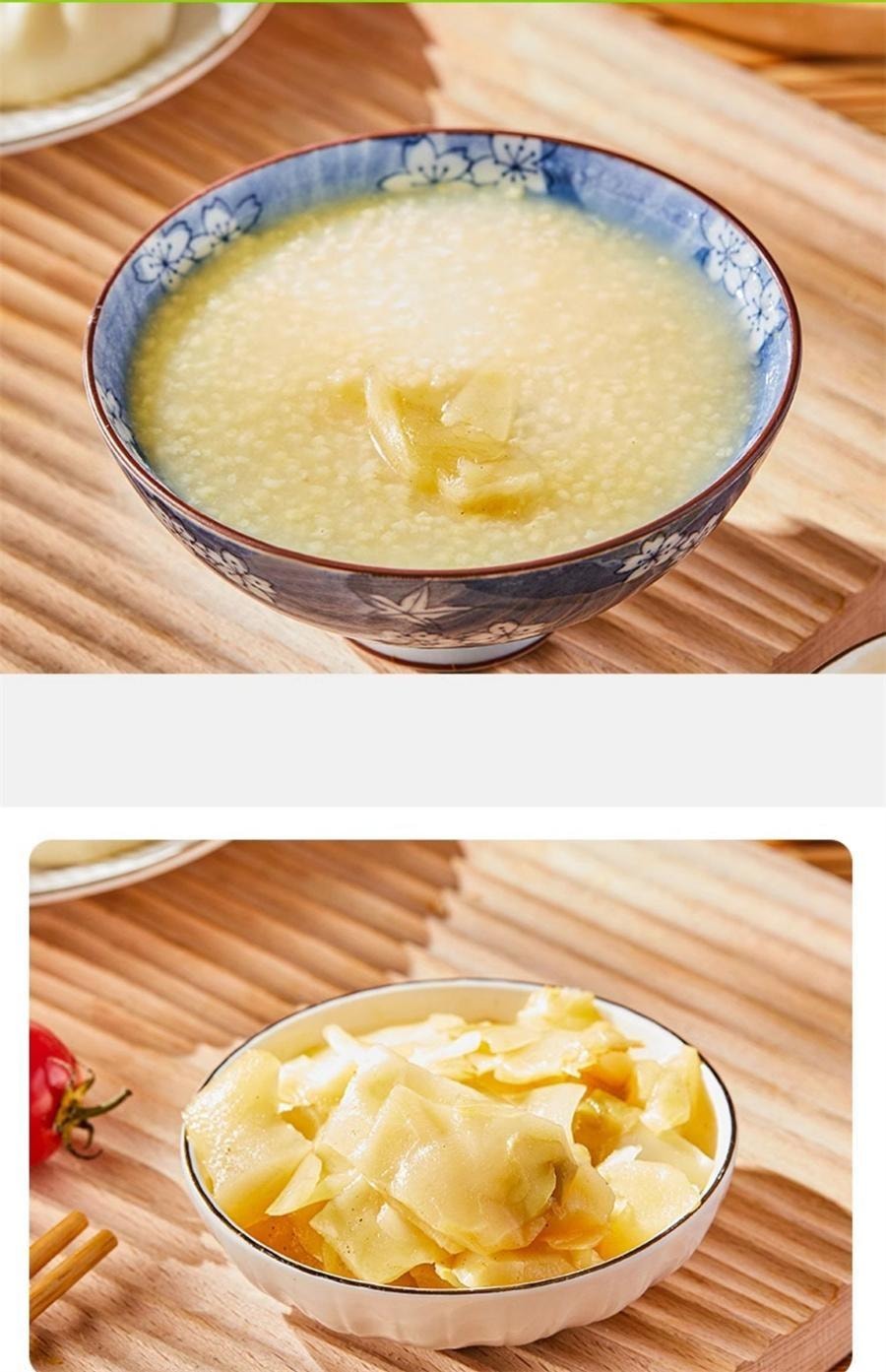 【中国直邮】 六必居 休闲榨菜芯 咸菜片小袋开味下饭菜小菜真芯方便榨菜佐餐小菜60g/袋