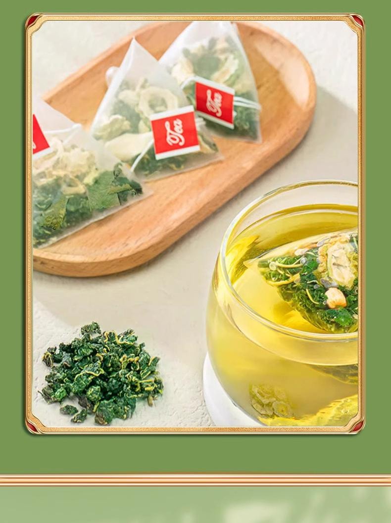 【中國直郵】 張小樂 桑葉雙瓜茶20包/袋苦瓜冬瓜霜後桑葉獨立茶包泡水喝非養生正品