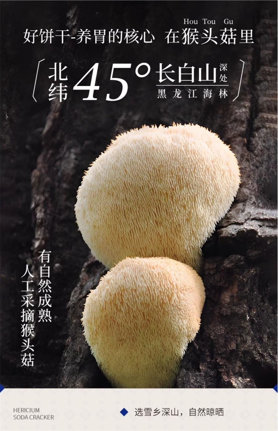 【中国直邮】 谷掌柜 咸驼奶猴头菇苏打饼干养胃零食早餐代餐无蔗糖添加    420g/盒