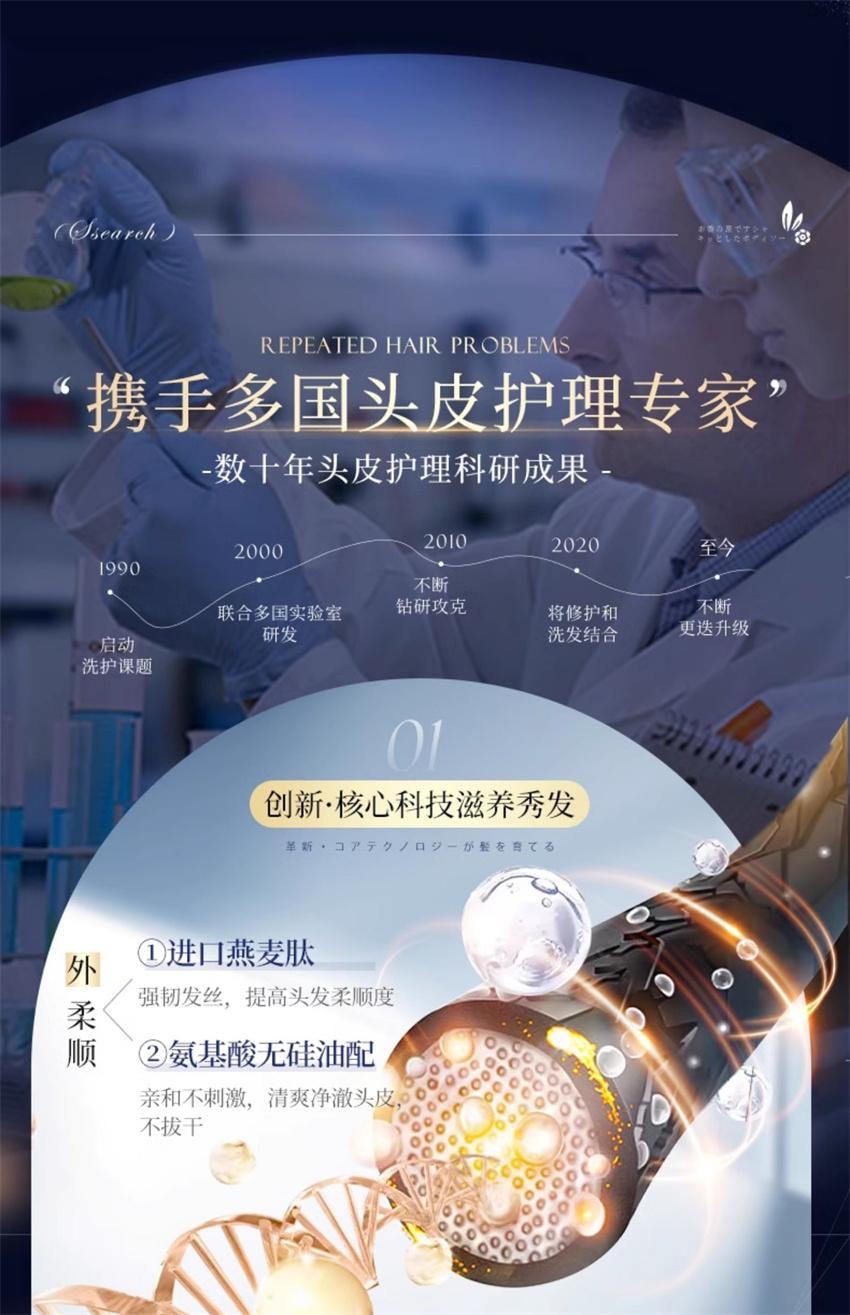 【中國直郵】 韓方五穀 魚子醬滋養洗髮水 控油去屑止癢蓬鬆正品 多效修護頭皮 柔順髮質 500ml/瓶(香氛滋養)