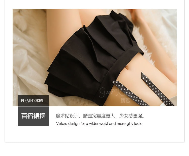 【中國直郵】瑰若 情趣內衣 清純學生製服套裝 M碼 黑白款