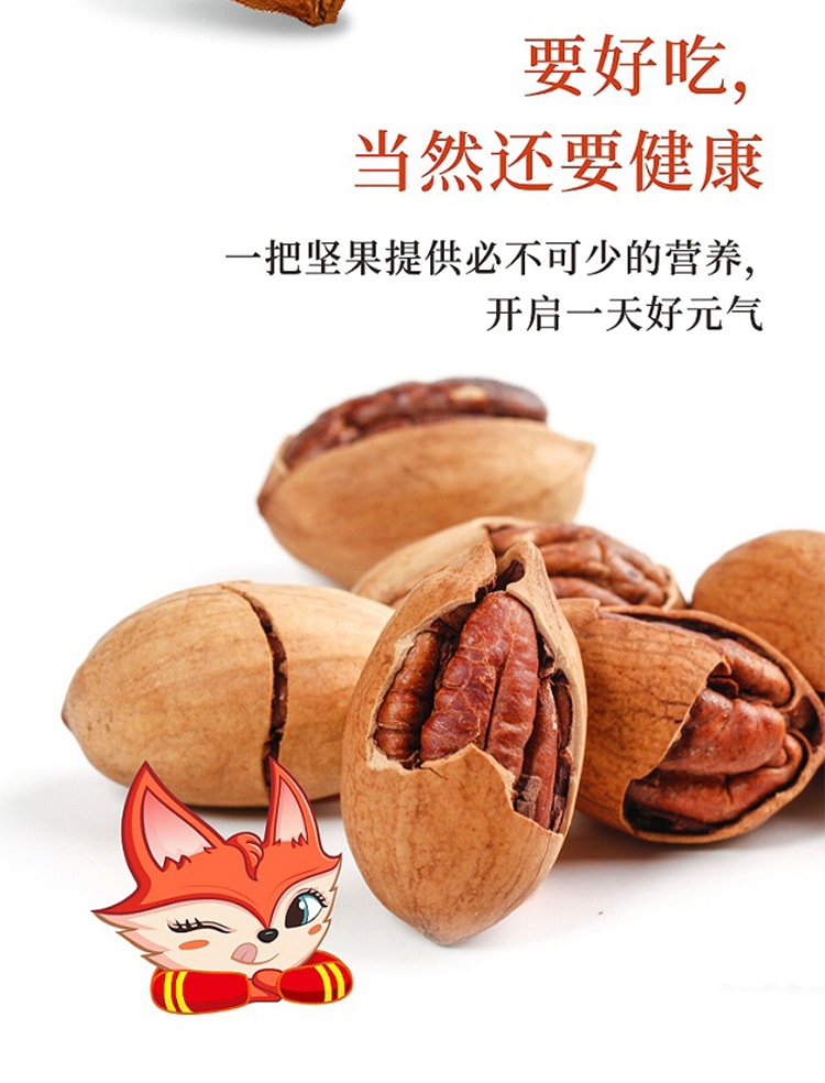 [中國直郵]一隻狐狸 香港本土知名品牌商標 碧根果100g 核桃長壽果 1袋裝 一隻用心售賣快樂與幸福的狐狸