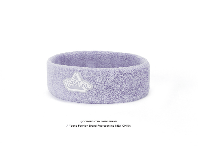 中國直郵 omto&潮流合夥人2 Fourtry聯名款髮帶跑步頭戴吸汗帶女健身止汗潮 紫色 均碼
