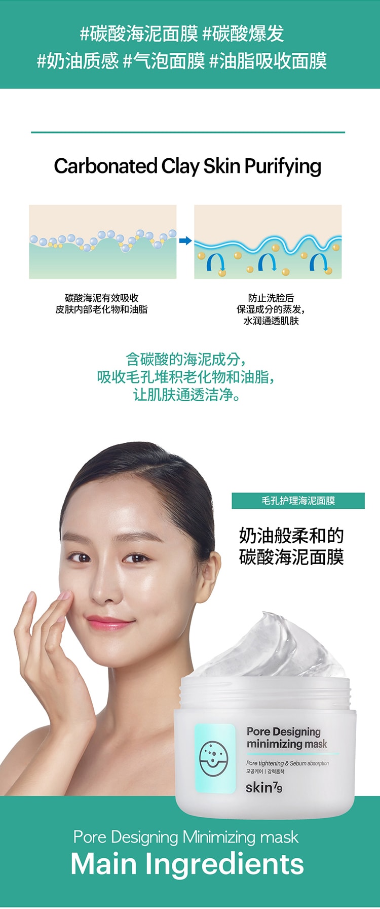 韓國 Skin79 Pore Designing minimizing mask 100ml