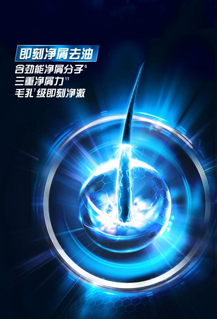 【中国直邮】 清扬 活力运动 薄荷香型去屑洗发露 男士洗发露 止痒控油蓬松去头屑洗发水 500g/瓶