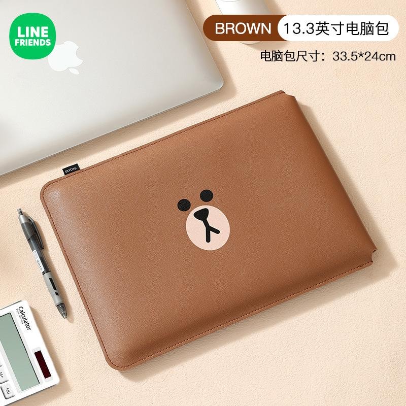 【中国直邮】 日本 LINE FRIENDS 布朗熊内胆包电脑收纳包 13.3英寸电脑包 1个装