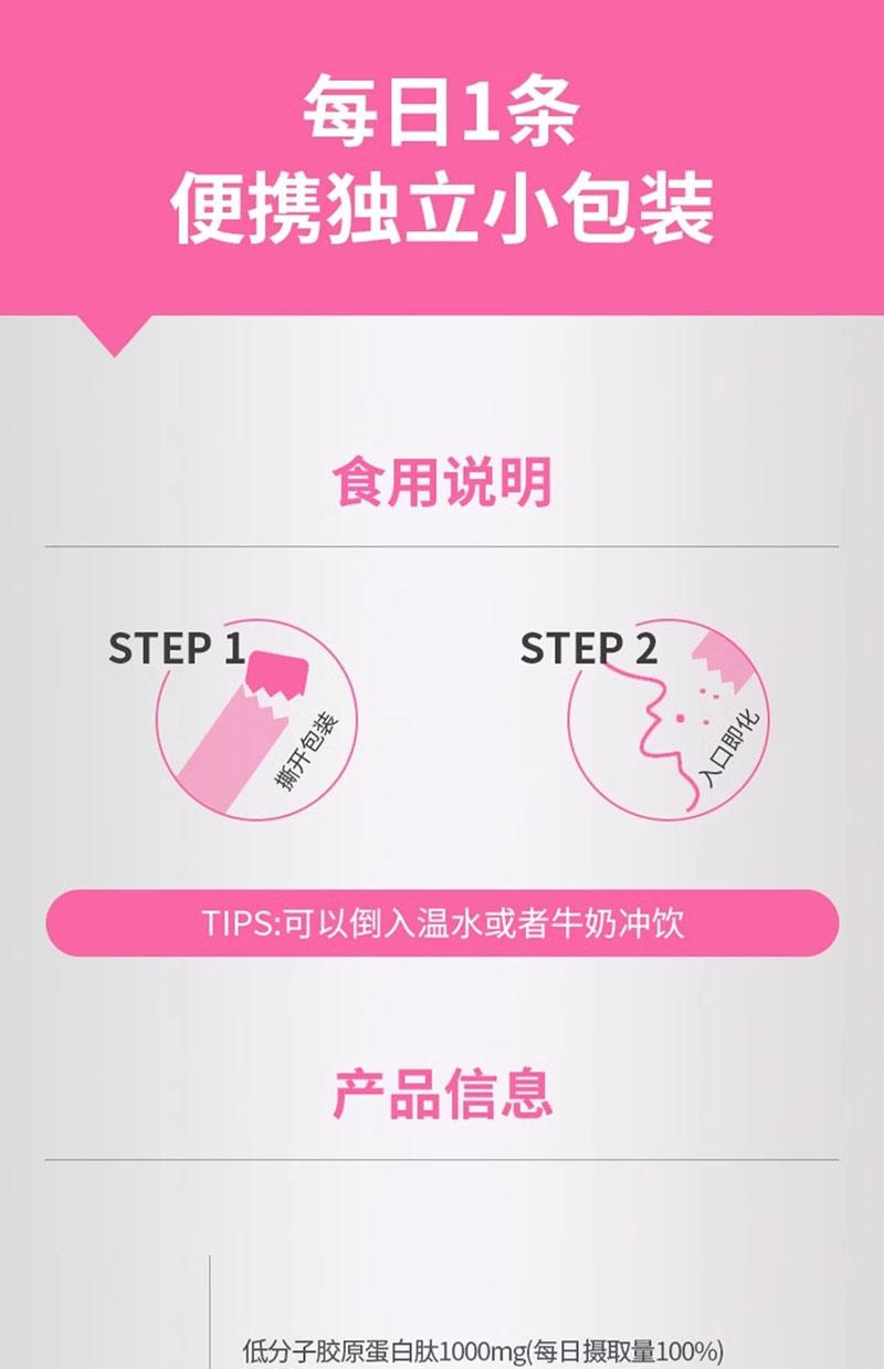 韩国 EVER COLLAGEN 【韩晓嗳推荐】胶原蛋白粉条 每日美肌补给 含高浓度生物素 30条装