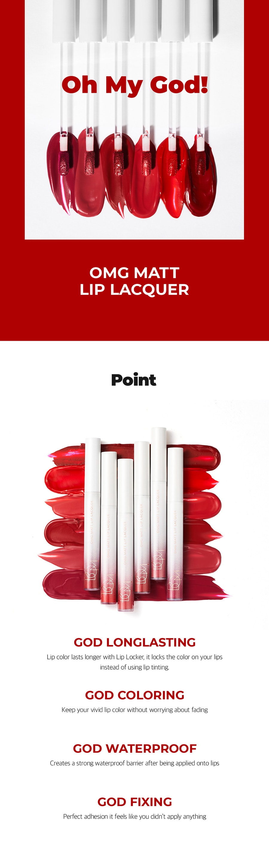 韓國 BOM 絲絨霧面鎖色唇釉#02靚麗桔紅 持妝8小時 不脫色 不沾口罩 不沾杯 霧面霧面 4g