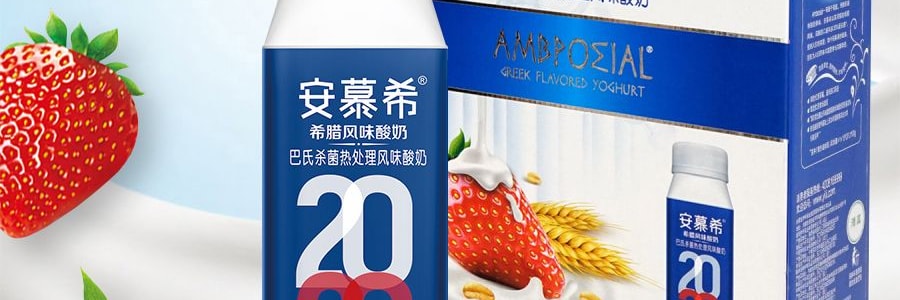 安慕希 希臘風味優格 草莓燕麥口味 200g*10瓶【整箱10瓶裝】
