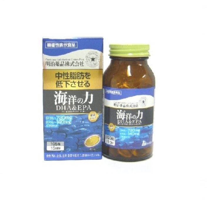 【日本直邮】明治药品 海洋之力EPA+DHA鱼油 105粒