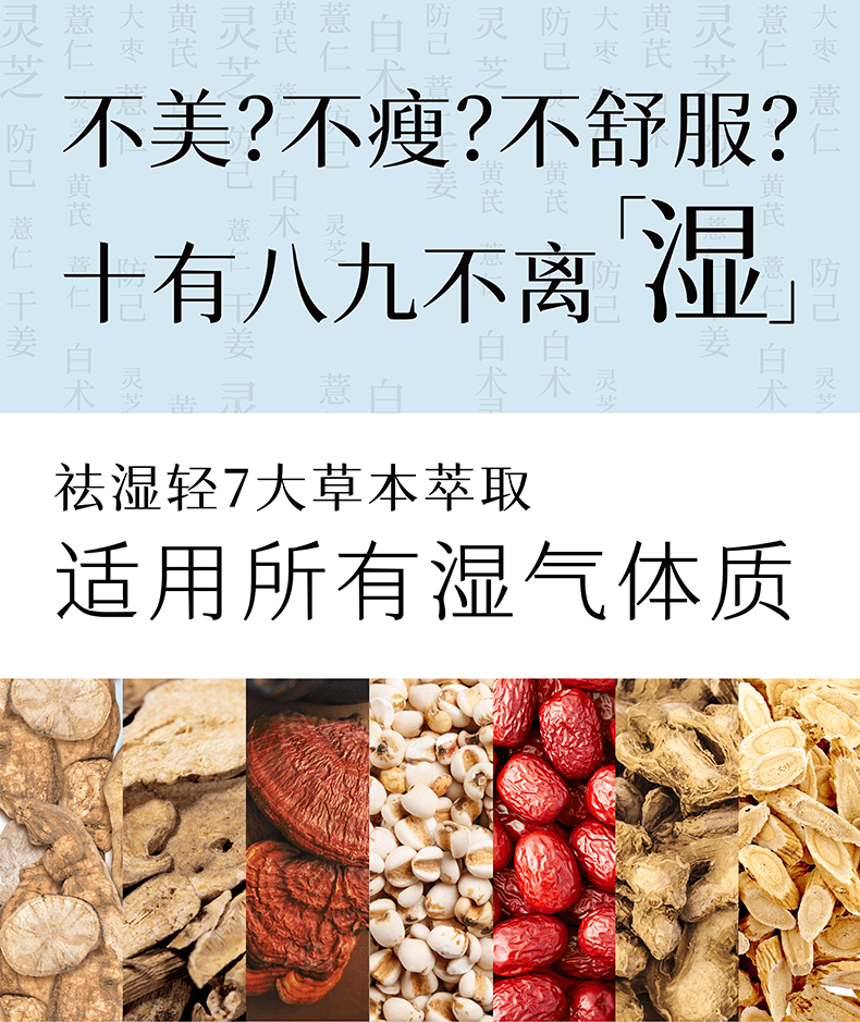 维特健灵 祛湿轻胶囊 懒人祛湿 中式养生必备 调理脾胃除湿气 60粒/瓶 【明星同款】
