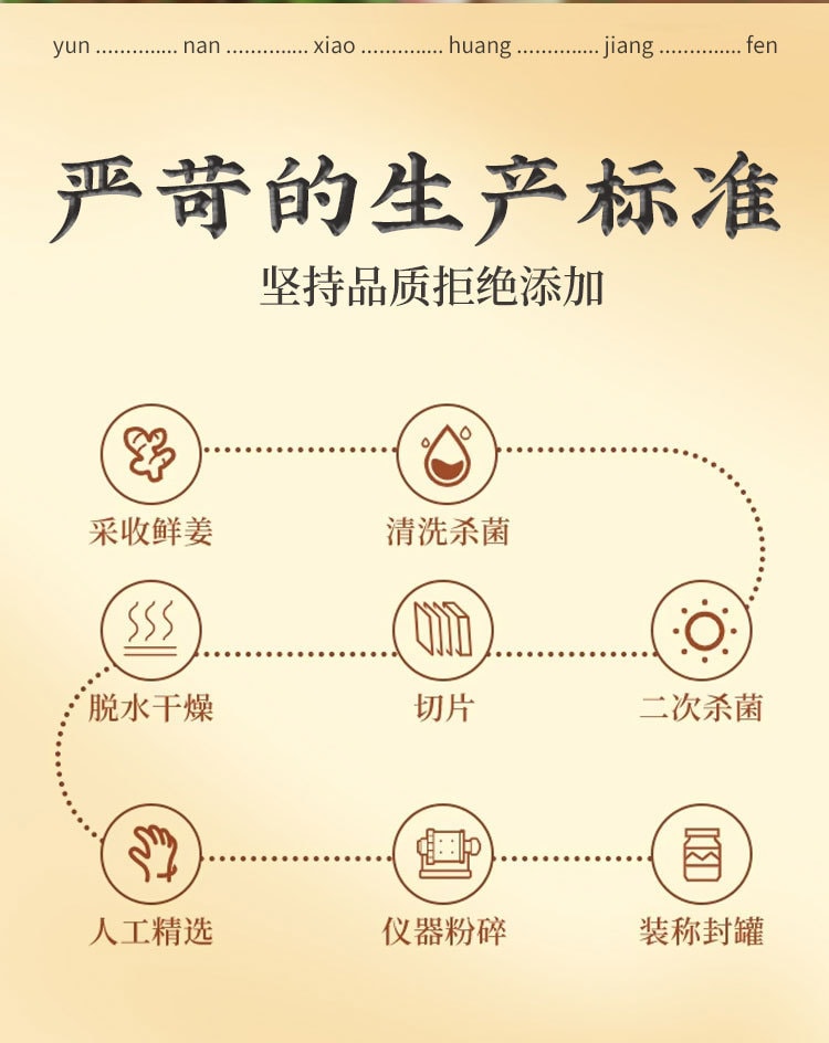 滇闽家人 正宗云南罗平超细小黄姜粉 200克 药食两用 姜黄味浓 鲜香辛辣
