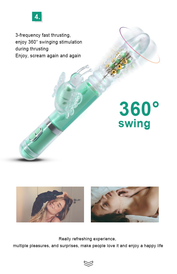 【中国直邮】  RCRY女用伸缩荧光震动棒 成人用品 绿色