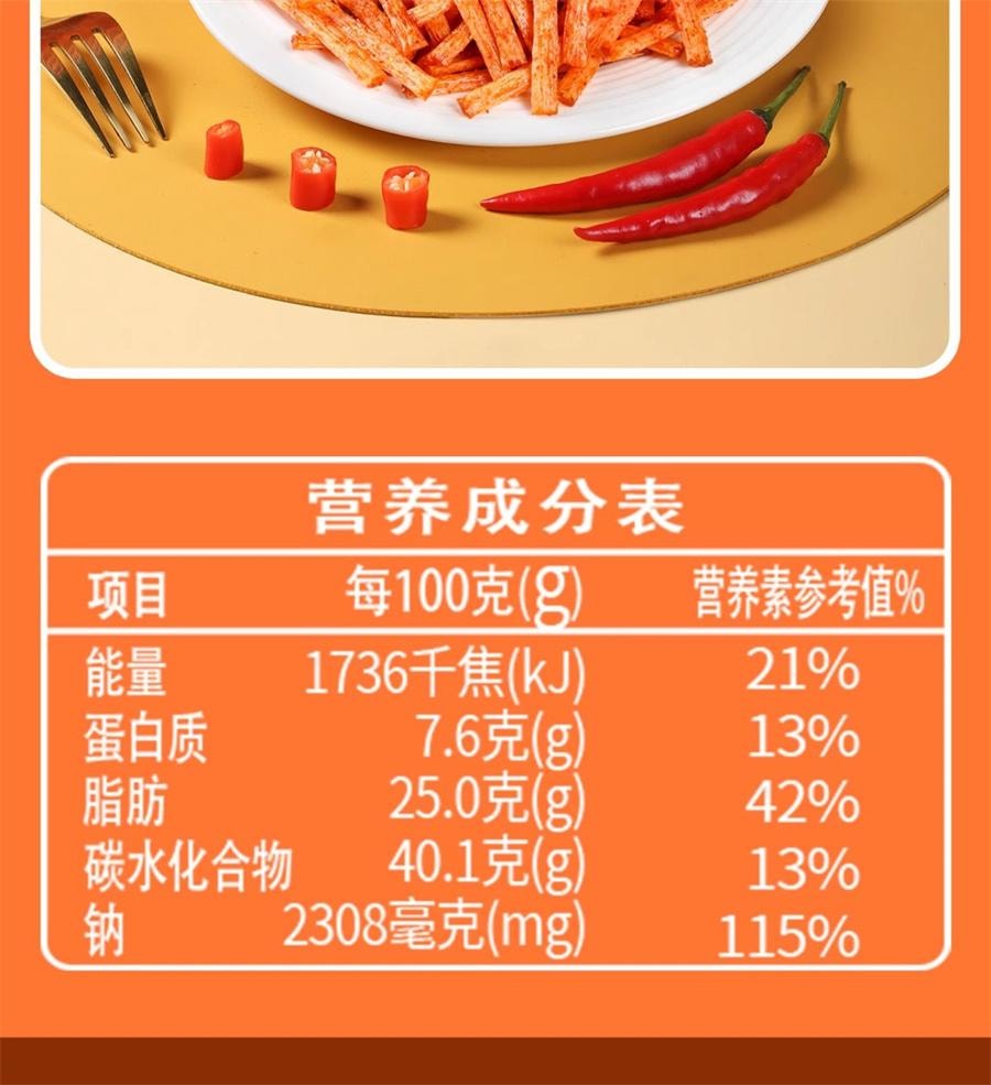 【中國直郵】 新林 愛琴公寓辣條校園兒時懷舊麻辣零食小時候小吃 19g*5包