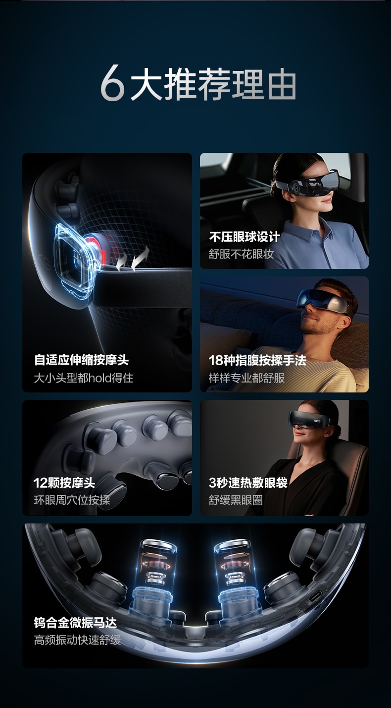 【中國直效郵件】SKG眼部按摩儀 K5 錖銀漸層色