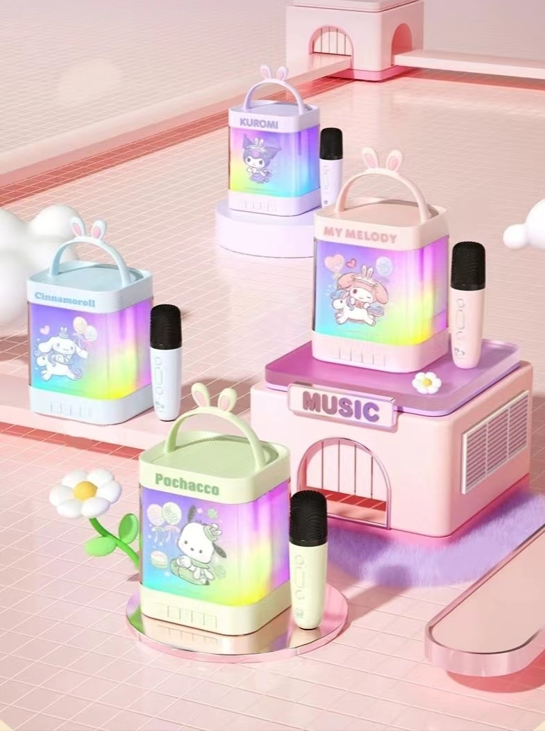 【中国直邮】FOXTAIL 三丽鸥蓝牙音响一体 麦克风儿童K歌家庭版音箱-帕恰狗 1件|*预计到达时间3-4周