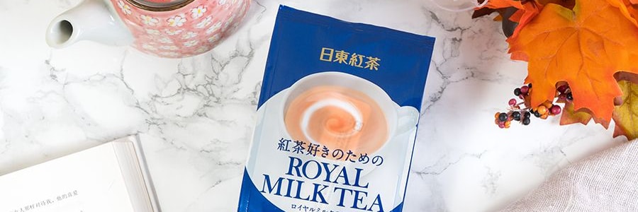 日本NITTO日東紅茶 皇家奶茶 紅茶速溶奶茶粉 日本產紅茶葉 100%北海道全脂奶粉 10支入140g