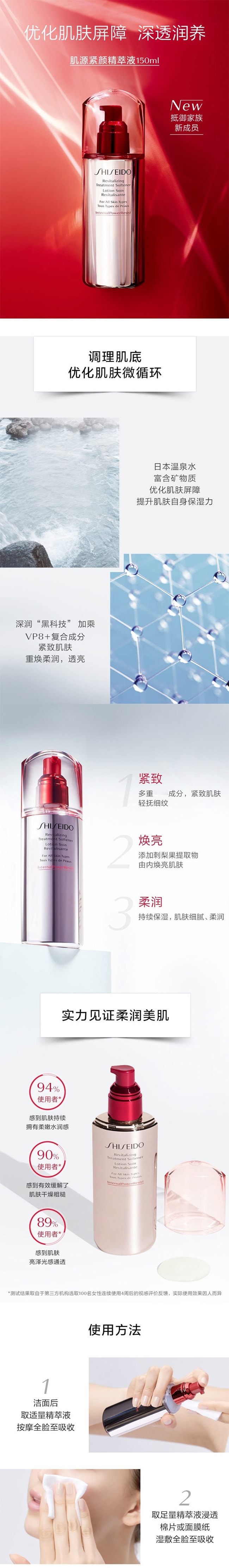 【日本直郵】SHISEIDO資生堂 肌源煥活精粹水化妝水150ml