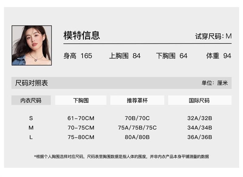 【中国直邮】 SecretWorld 无痕内衣女小胸聚拢隐形肤色粉底液细肩带 隐形肤 1条装 S码