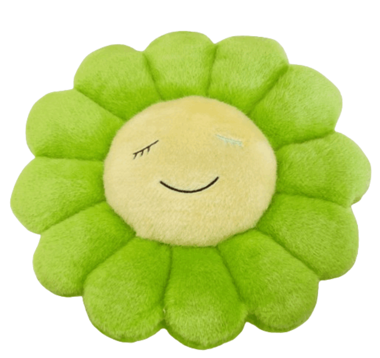 【日本直邮】村上隆 太阳花抱枕 30cm 绿色 双面图案