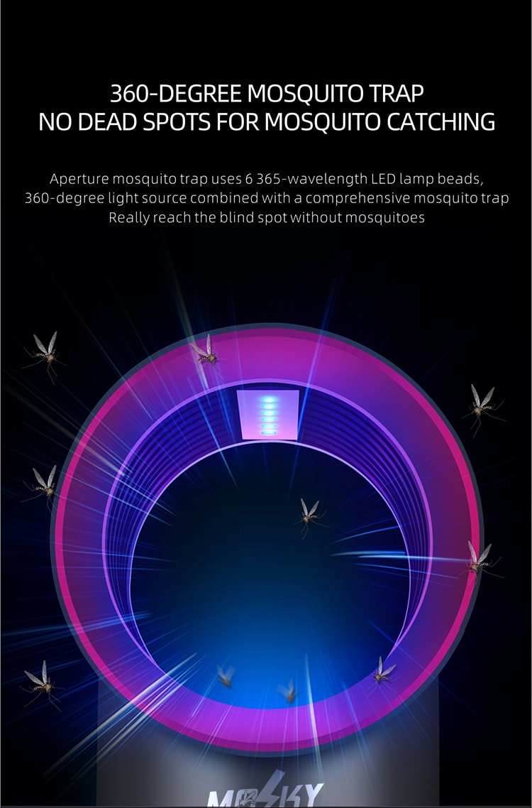 [对抗蚊子]MOSKY L280 USB灭蚊灯家用室内灭虫驱蚊器防蚊子捕蚊神器婴儿灭虫灯(灰紫)