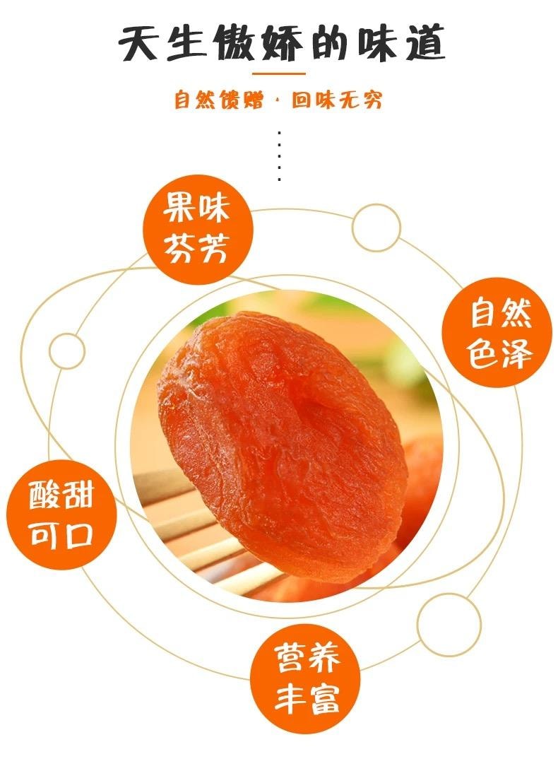 【中国直邮】 龙混山 山西特产阳高杏脯 酸甜杏肉果脯零食蜜饯果干 450g*1袋 内含独立小包装 偏酸口味