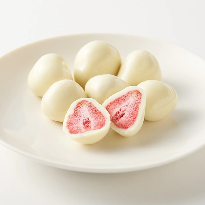 【日本直郵】MUJI無印良品 白巧克力凍乾草莓 50g 賞味期180天