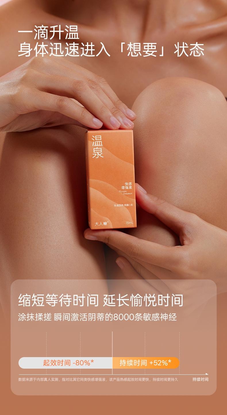 大人糖 温泉快感增强液 高潮女性专用欲望激情液情趣女用润滑液油剂 15ml