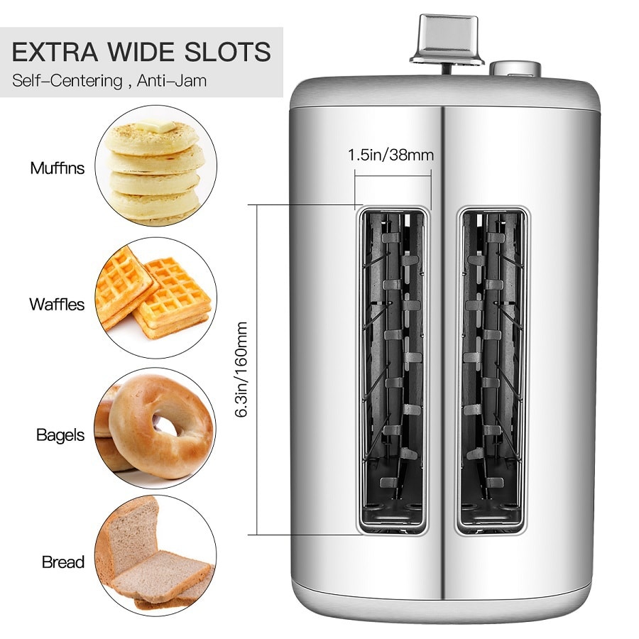 2-SLICE CLASSIC STAINLESS STEEL TOASTER