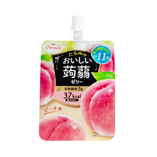 【日本直郵】Tarami多良見 魔芋可吸果汁果凍0卡 白桃口味 150g