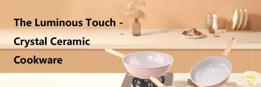 炊大皇 陶晶炒锅 聚油不粘炒锅 32cm 电磁炉燃气灶通用【不带玻璃盖】