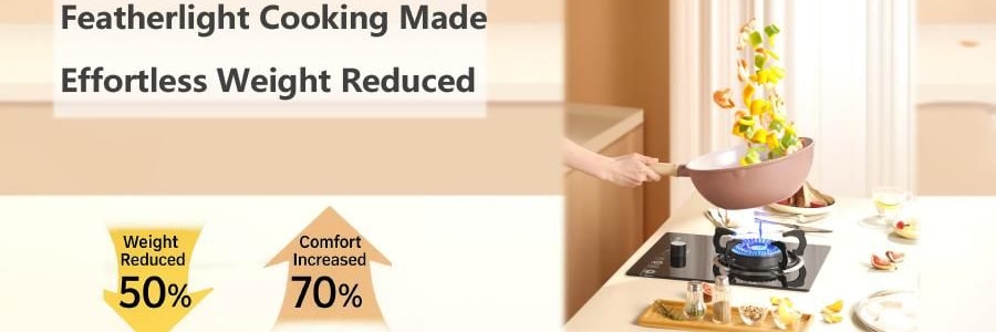 炊大皇 陶晶炒锅 聚油不粘炒锅 32cm 电磁炉燃气灶通用【不带玻璃盖】