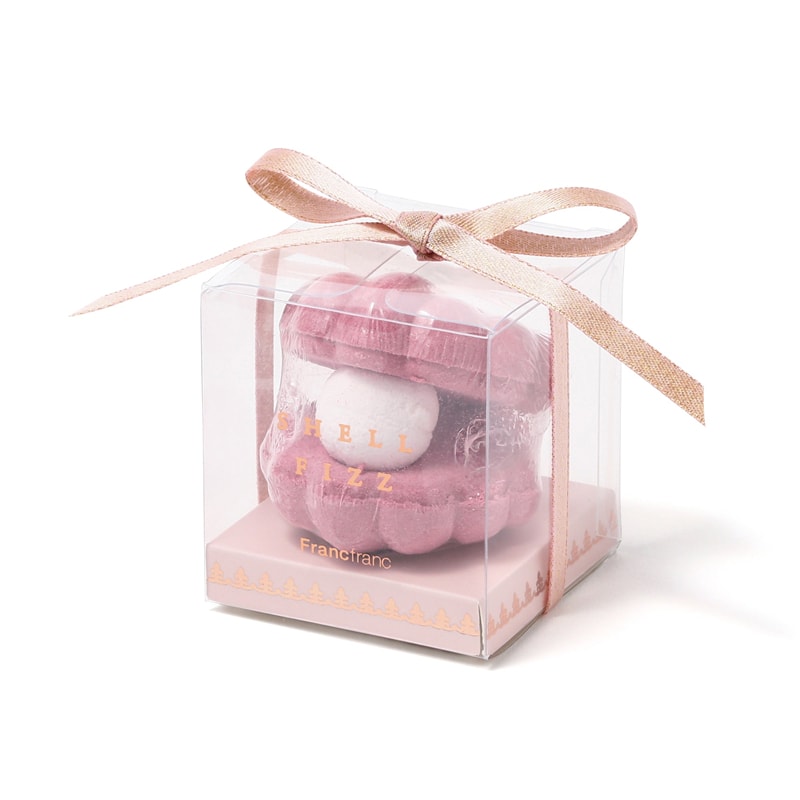 【日本直邮】日本FRANCFRANC 限定款 贝壳沐浴球 深粉色 1个装 草莓味