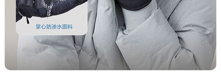  BENEUNDER蕉下 22暖霽系列 薄絨款保暖手套 高彈可觸控式騎乘滑雪手套 漫暮黑 S