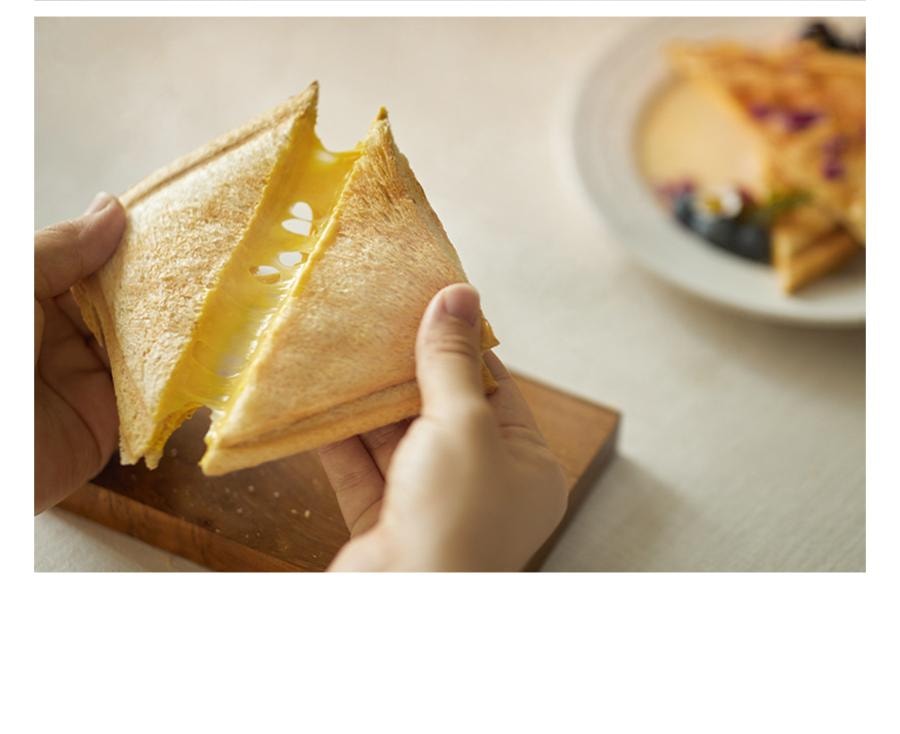 OLAYKS 宿舍/宿舍神器 早餐机华夫饼机 | 家用华夫饼三明治机 2 合 1 烤架带可拆卸不粘 多功能烤吐司全自动烤面包