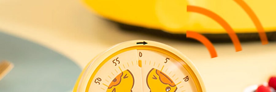 炊大皇×B.Duck小黄鸭 厨房计时器 家用烹饪提醒闹钟 机械定时器 自律时间管理器 JS00XHY
