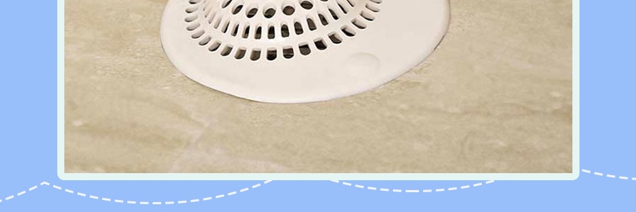 日本LEC 浴室排水口带吸盘防堵过滤网 一件入
