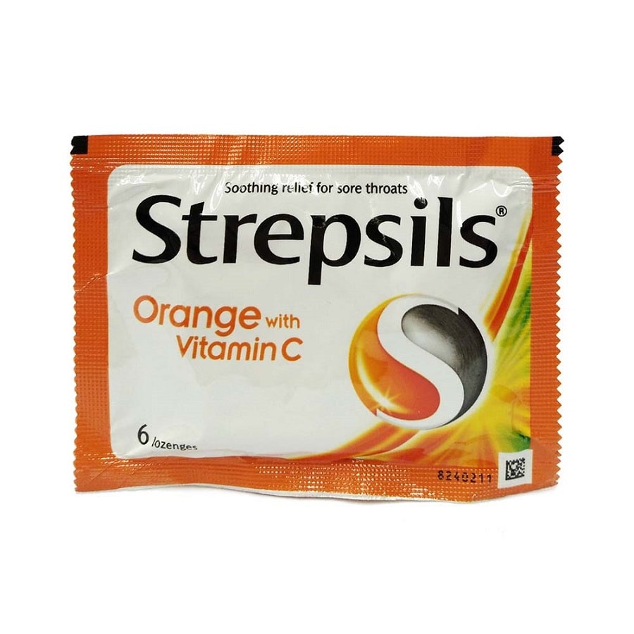 【马来西亚直邮】英国 RB STREPSILS使立消 润喉糖 橙味 维他命C 6粒入