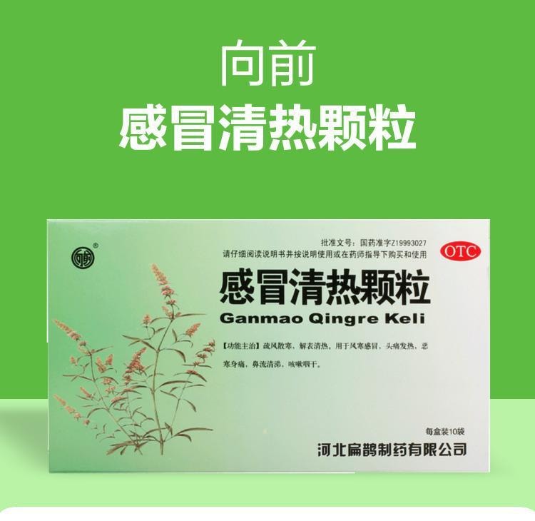 【中國直郵】 向前 感冒清熱顆粒 疏風散寒解表清熱 用於風寒感冒頭痛發熱惡寒身痛鼻流清涕咳嗽咽乾 12g*10袋/盒(家中常備藥品)