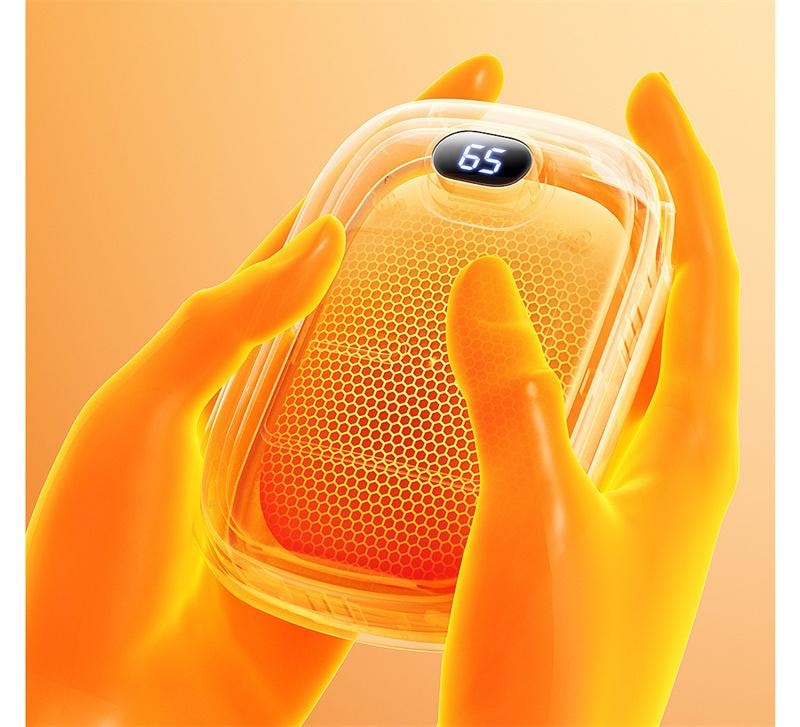 【中国直邮】 亲太太 二合一暖手宝数显充电宝迷你便携随身暖手神器 梧桐米 1个装