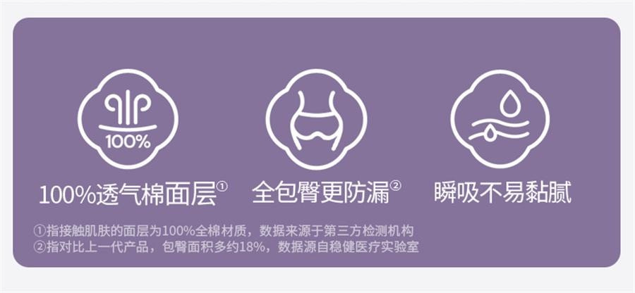 全棉时代 美国 奈丝公主 医护级安睡裤 裤型卫生巾 M-L码*2片/3包